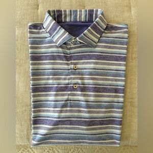 Johnnie-O size MEDIUM stripe polo